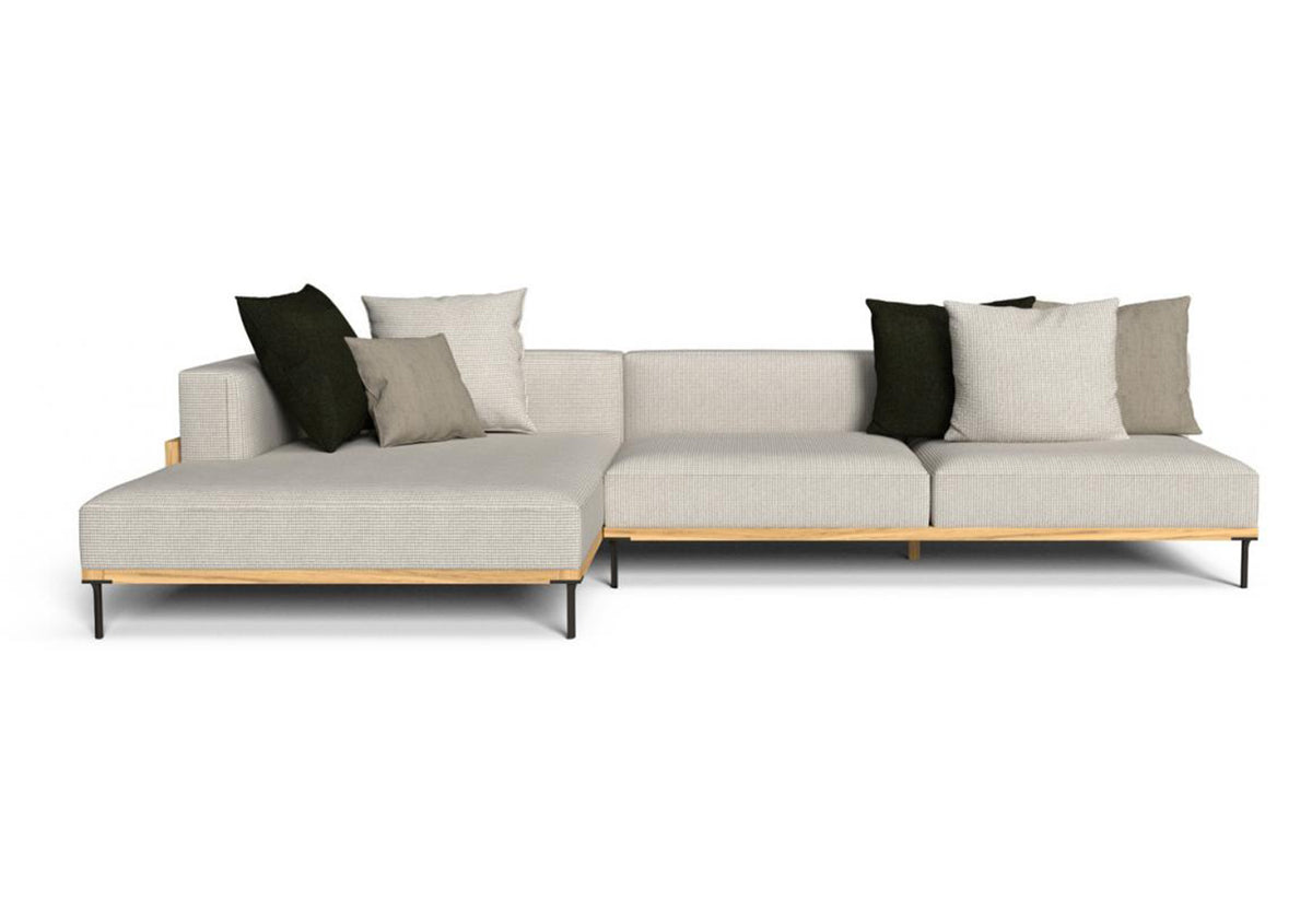Finish - Natural Teak Frame Arches White-Brown Cushions
