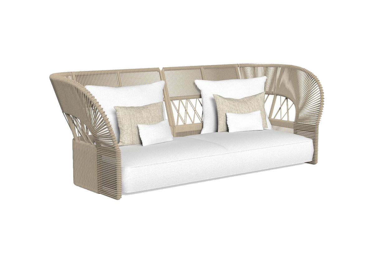 Finish - Beige Frame White Seat Cushion