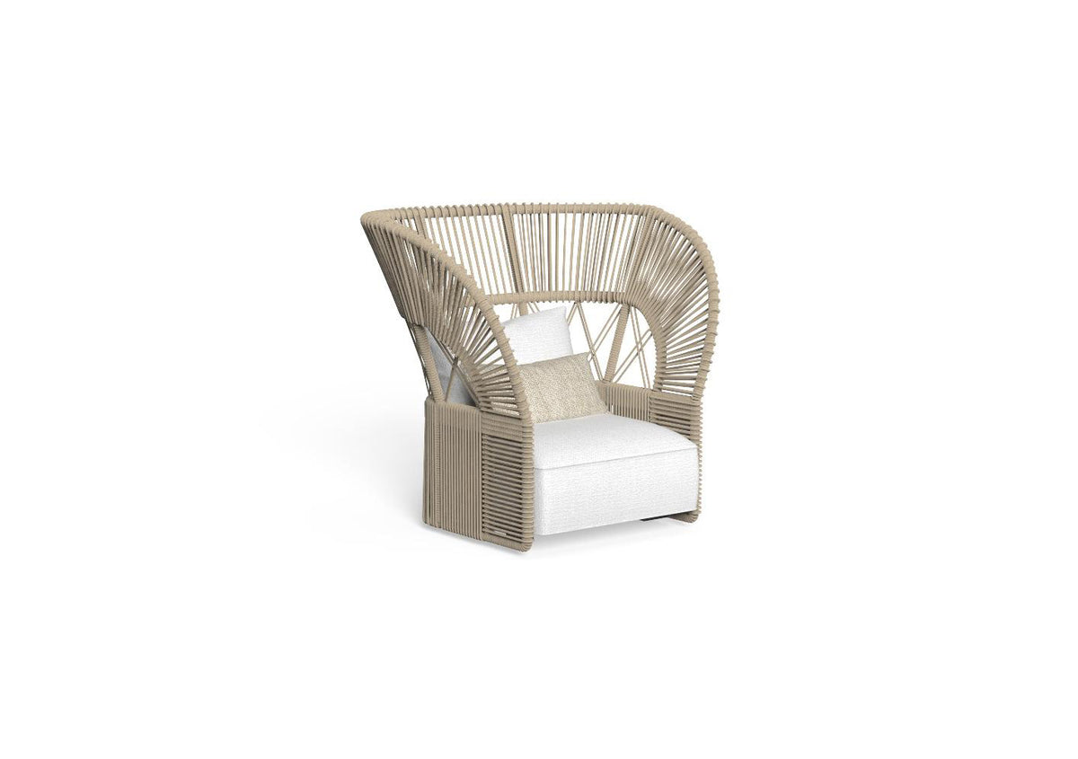 Finish - Beige Frame White Seat Cushion