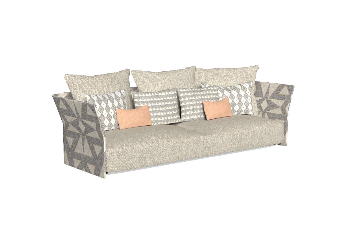 Finish - Geomertic Fantasy Frame Beige Cushion