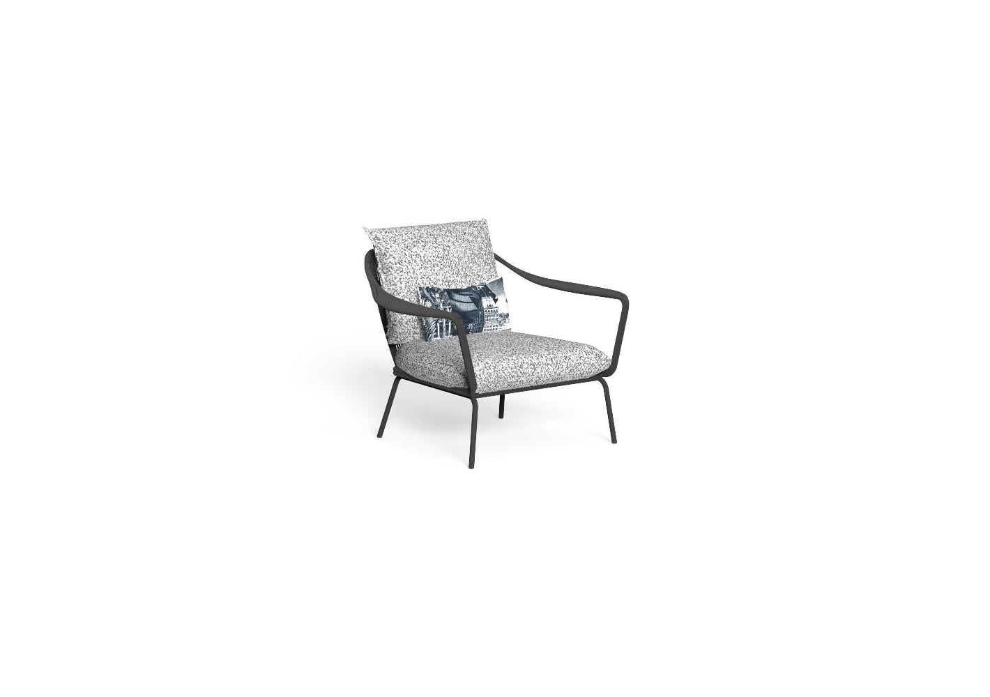 Finish - Graphite Frame White Cool Grey Cushions