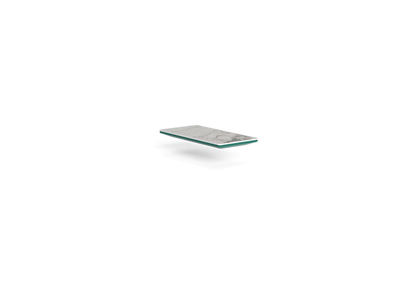 Finish - Teal Green Frame Calacatta Top