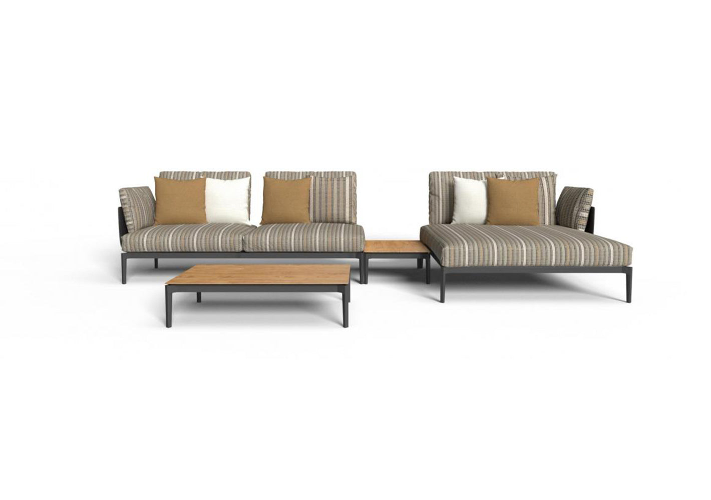Finish - Graphite Frame Inkas Pattern Cushions