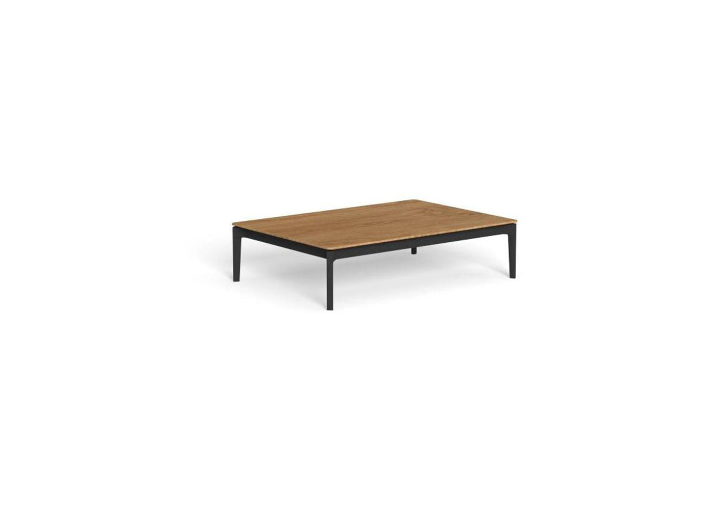 Finish - Graphite Frame Natural Teak Top