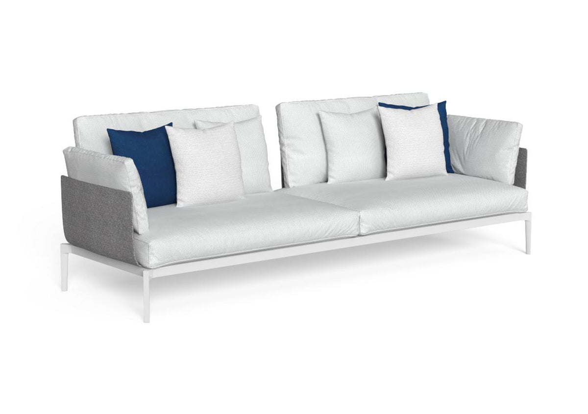 Finish - White Frame Silver Cushions