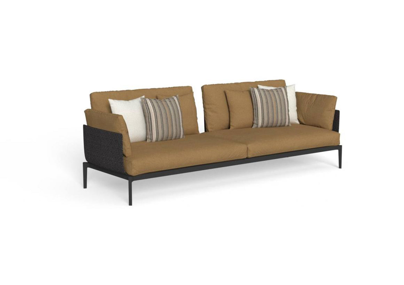Finish - Graphite Frame Inkas Bronze Cushions