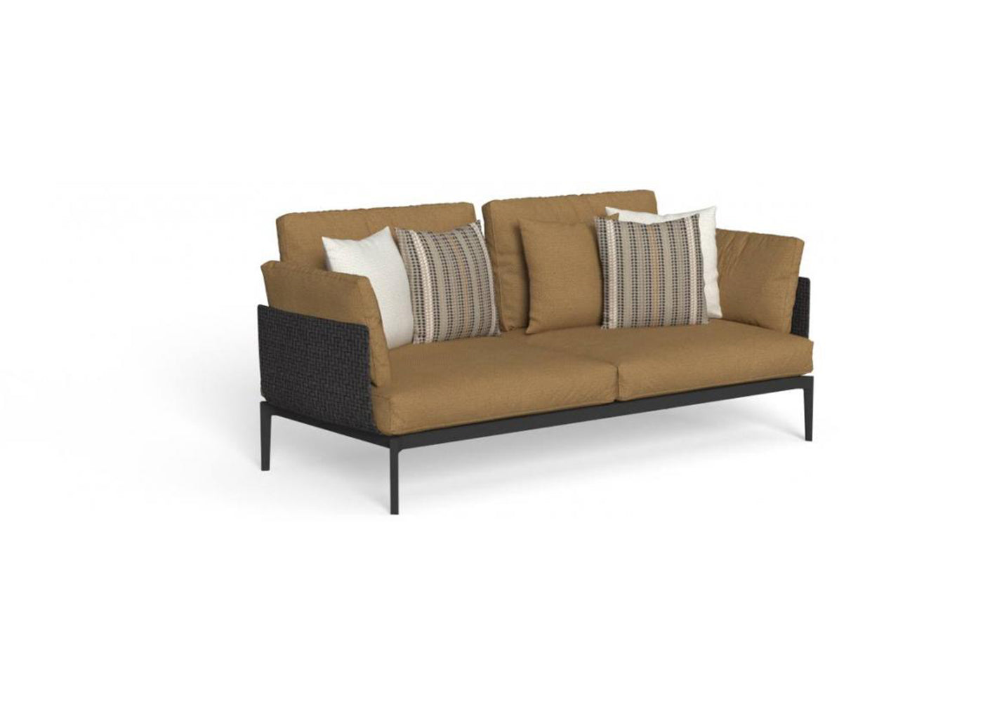 Finish - Graphite Frame Inkas Bronze Cushions