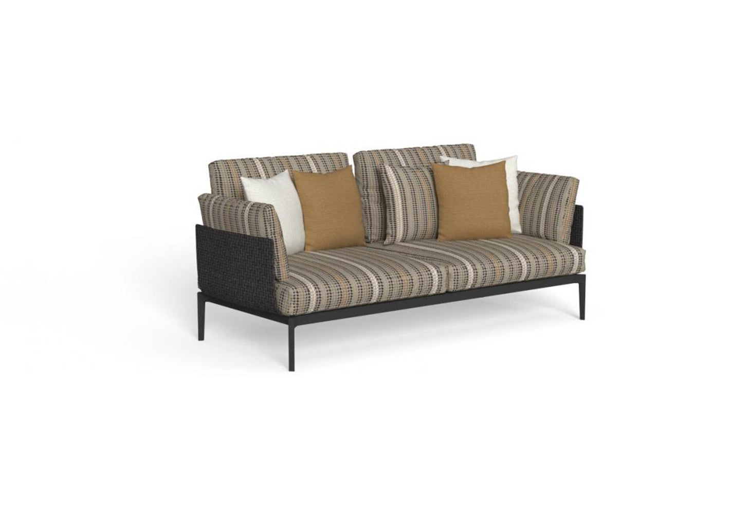 Finish - Graphite Frame Inkas Pattern Cushions