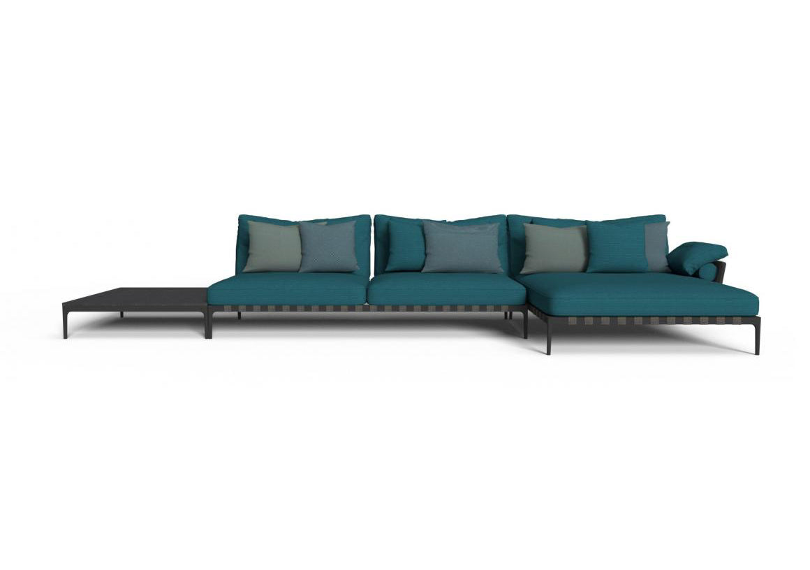 Finish - Graphite Frame Deep Ocean Cushions