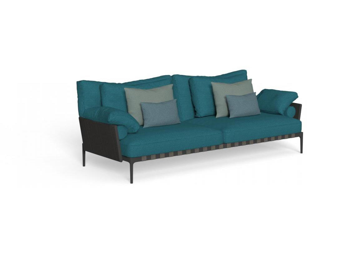 Finish - Graphite Frame Deep Ocean Cushions