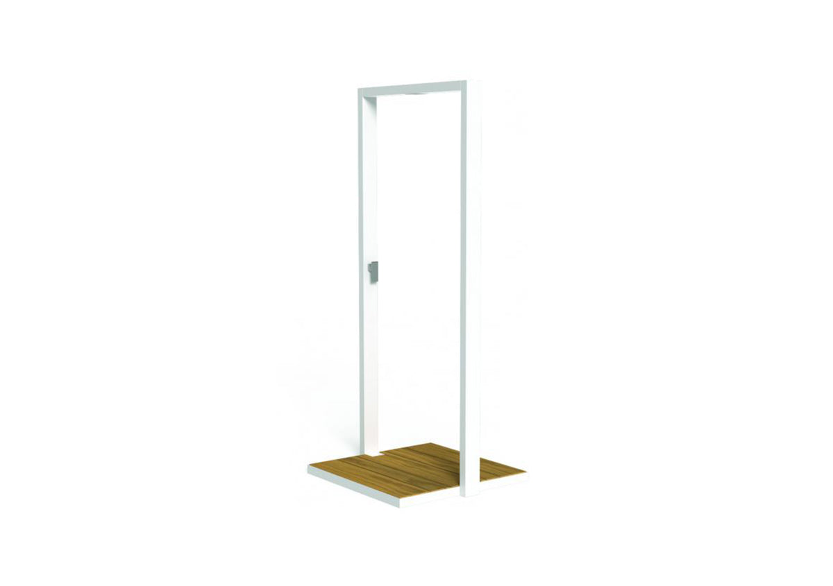 Finish - Natural Teak Base White Frame