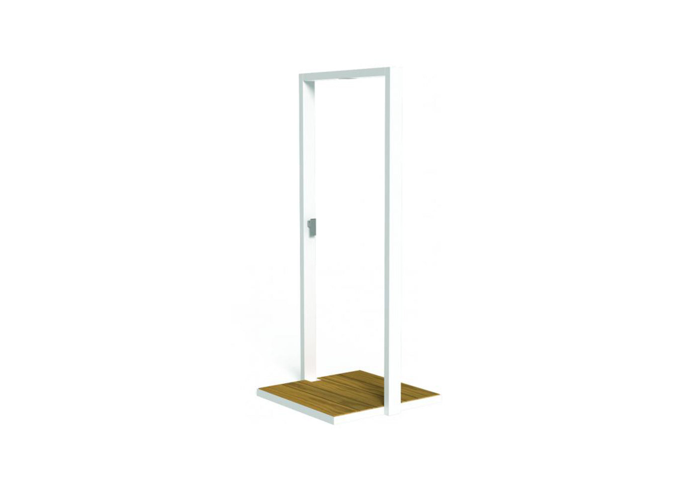 Finish - Natural Teak Base White Frame