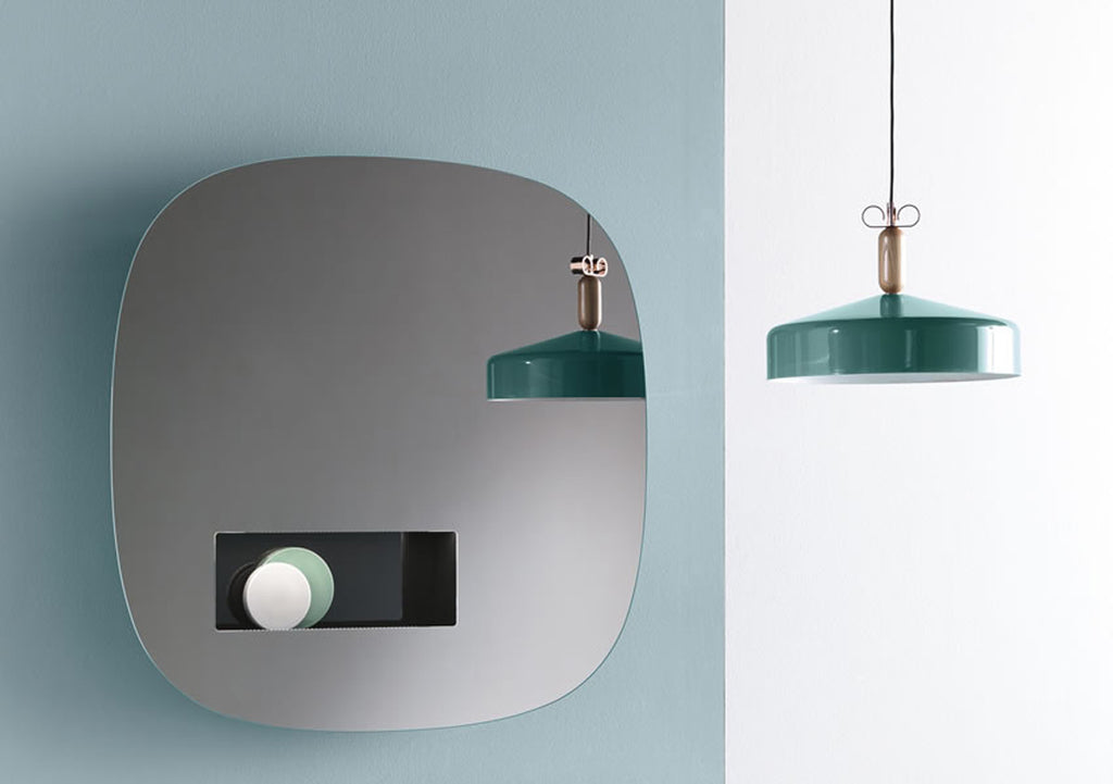 Aperture Wall Mirror With Internal Compartment