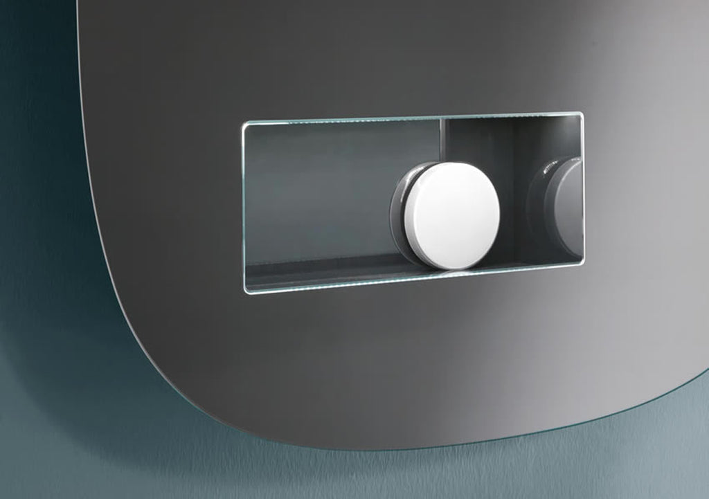 Aperture Wall Mirror With Internal Compartment