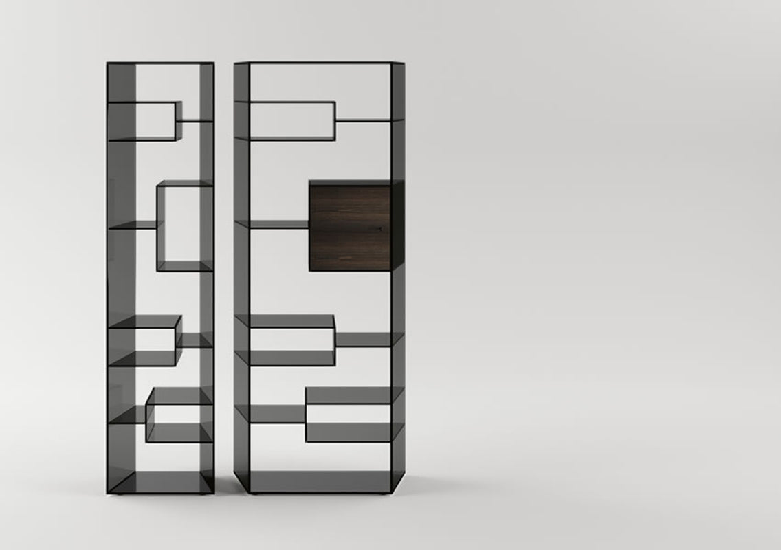Liber 100 Slanted Sides Glass Bookcase/Display Cabinet