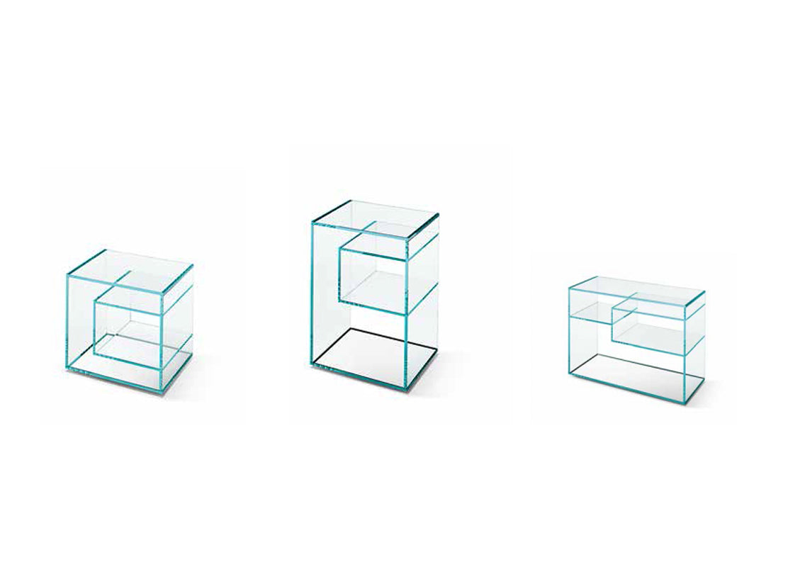 Liber Glass Night Tables E-F-G