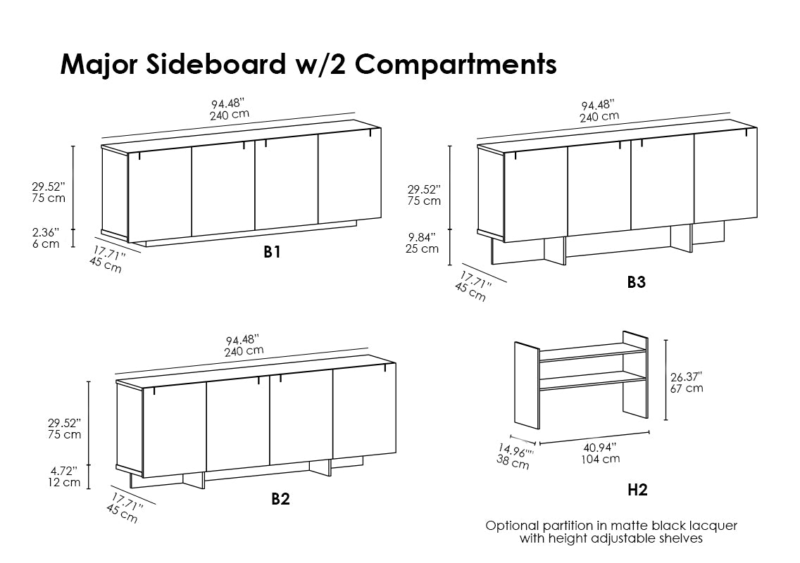 Major Sideboard w/2 compartments