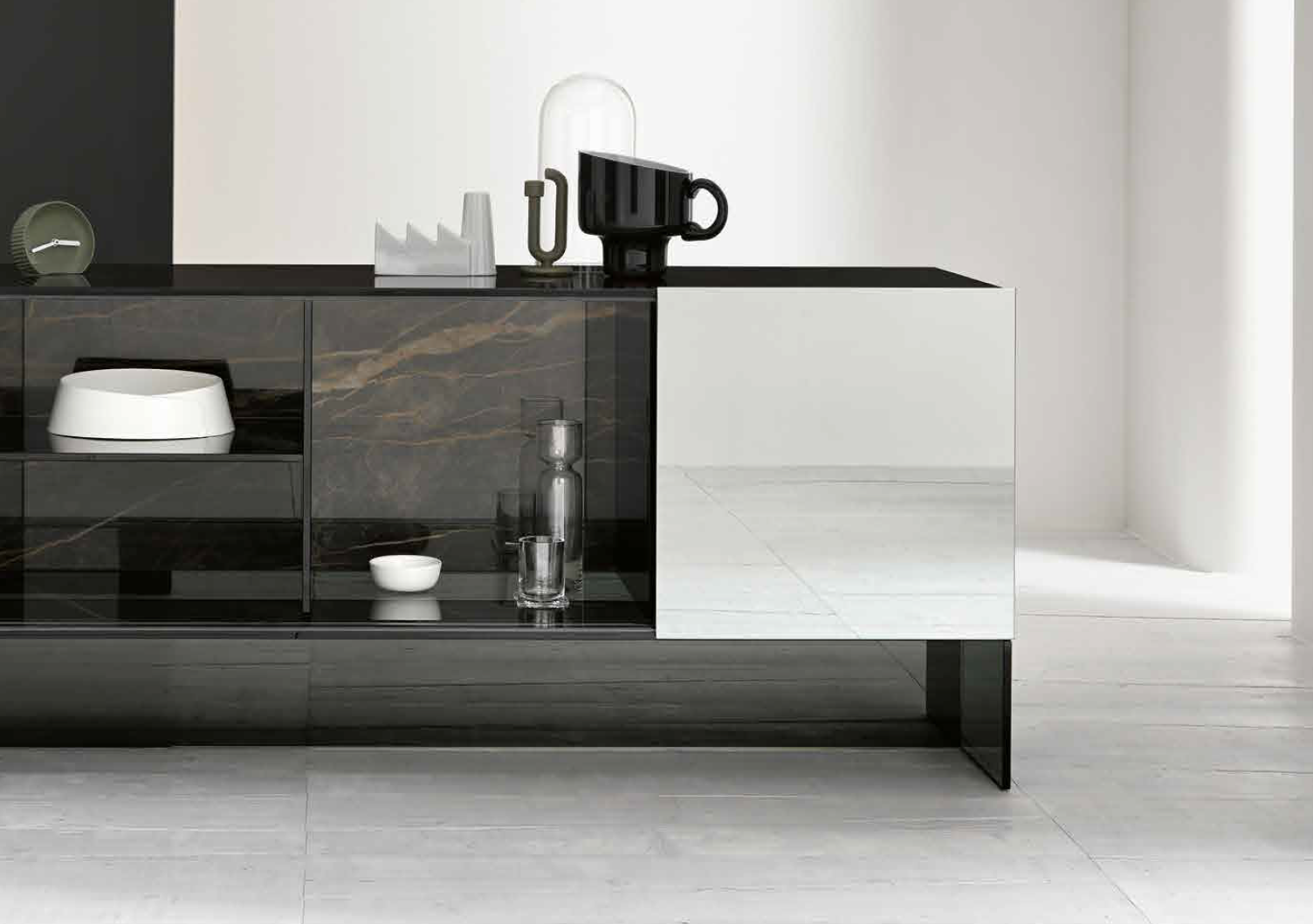 Shoji Three Compartment Sideboard