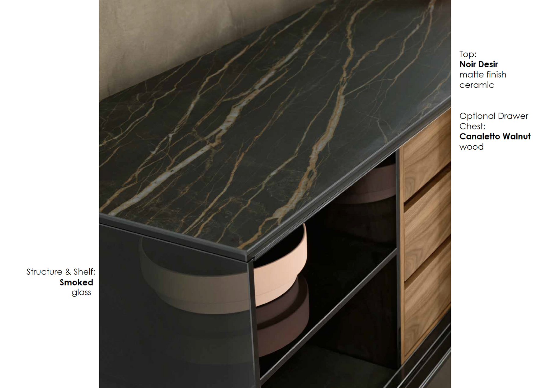 Shoji Three Compartment Sideboard