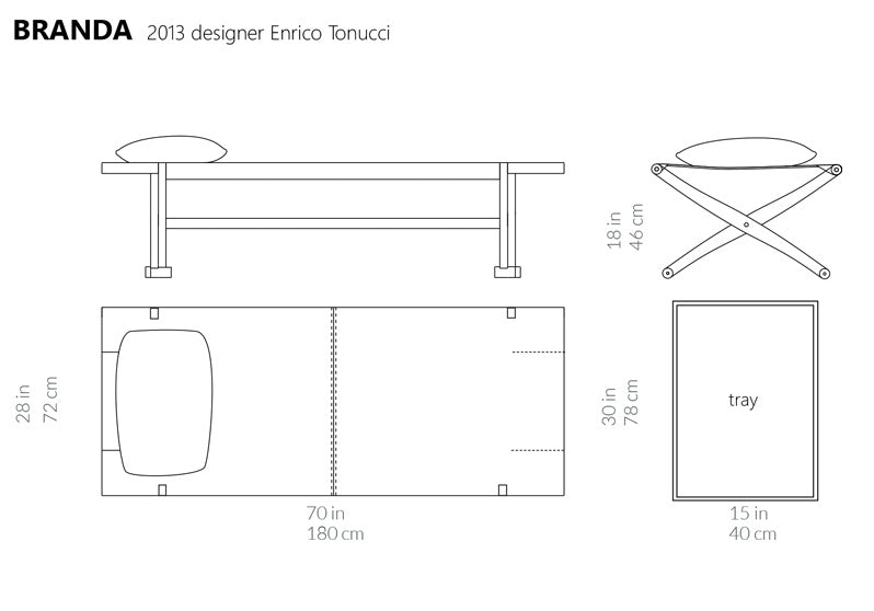 Branda Camp Bed/Folding Bench