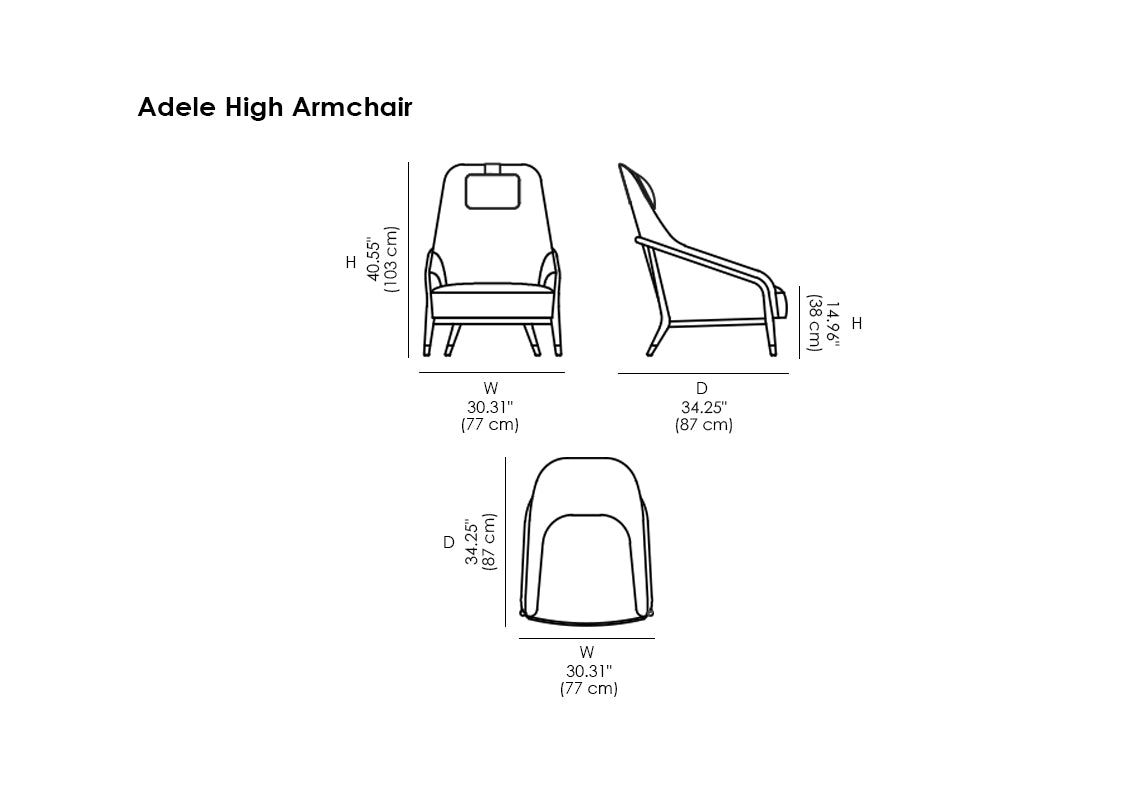 Adele High Armchair