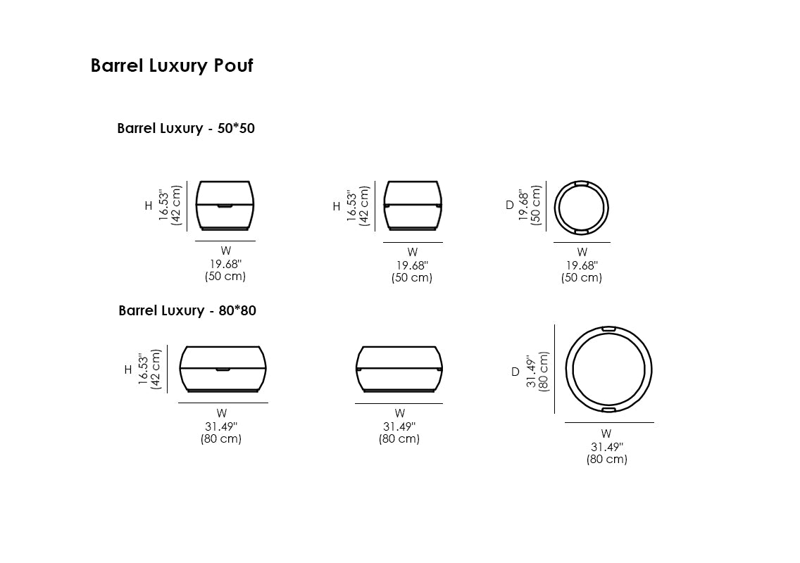 Barrel Luxury Pouf