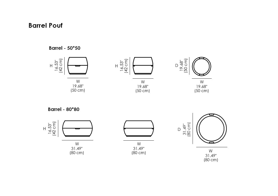 Barrel Pouf
