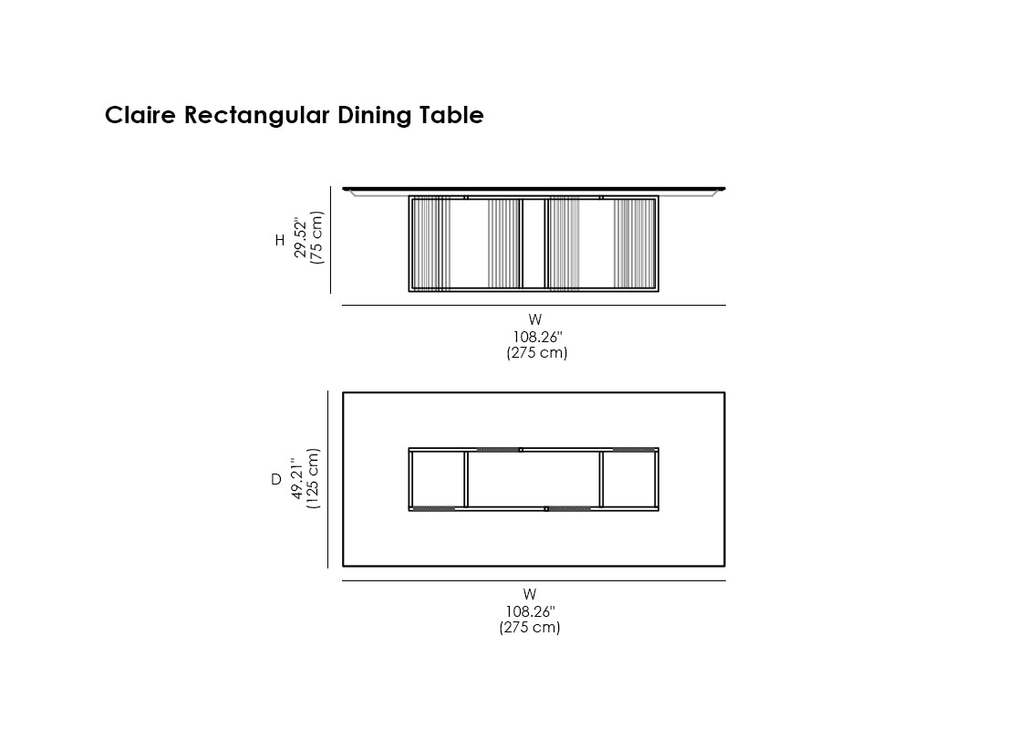 Claire Rectangular Dining Table