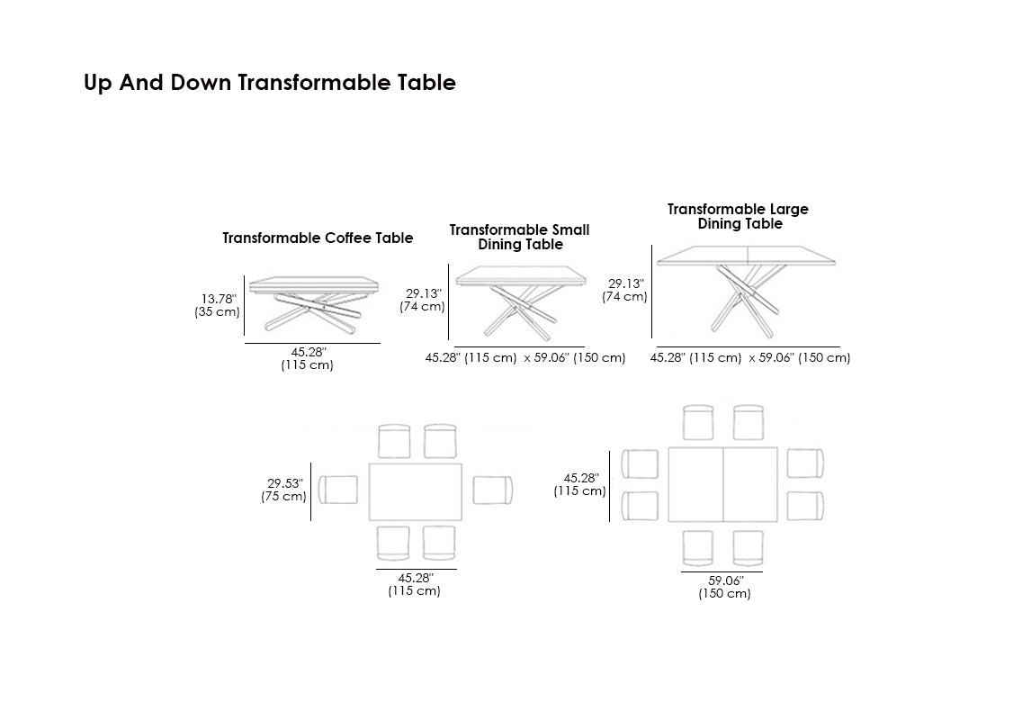 Up And Down Transformable Table Su&Giù