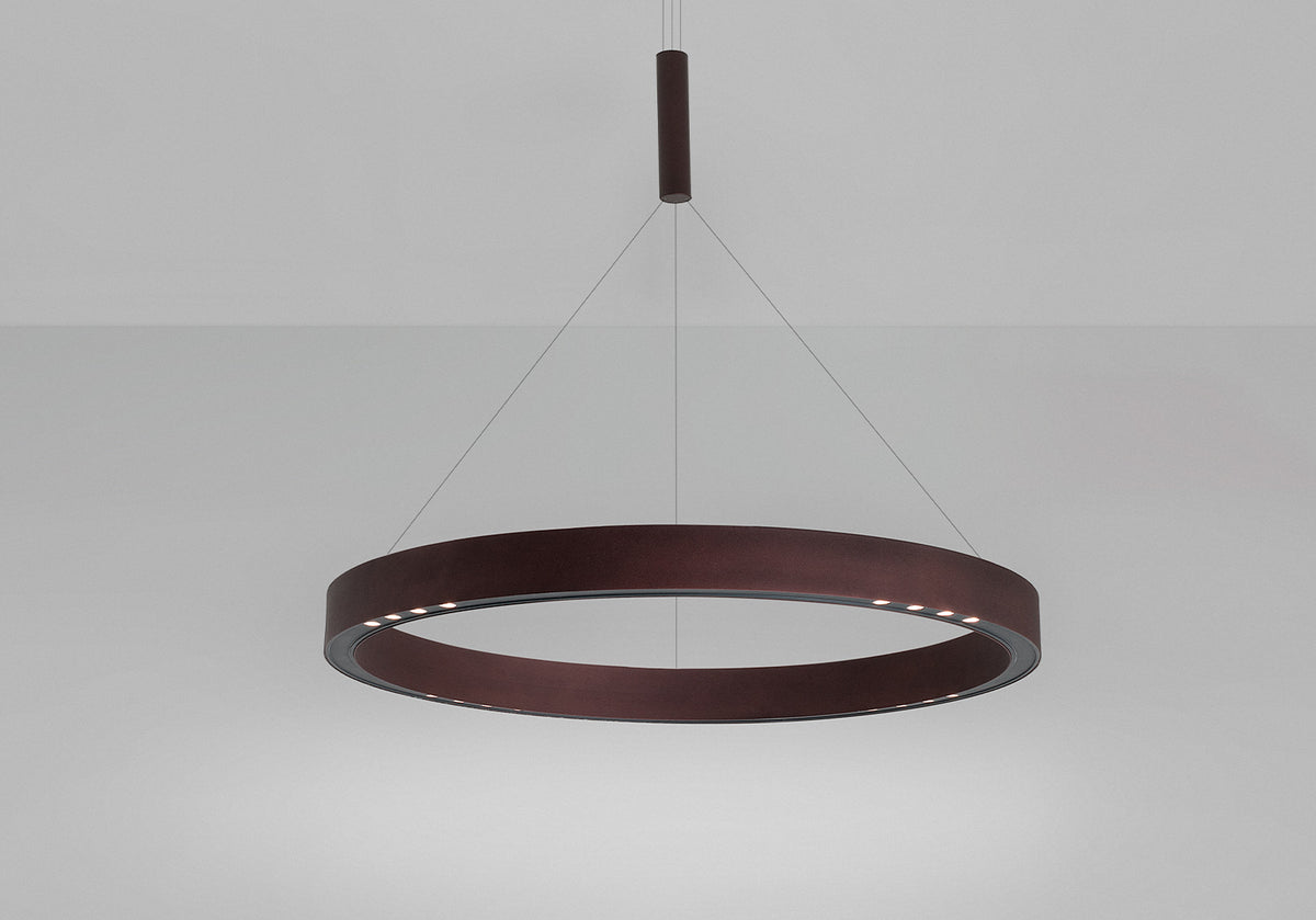 R2 S60 Flat Canopy In Bronze Suspended Lamp (Quick Ship)