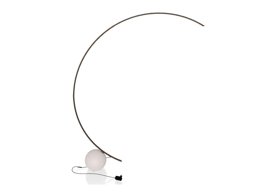 Circle Floor Lamp With White Concrete Base (Quick Ship)