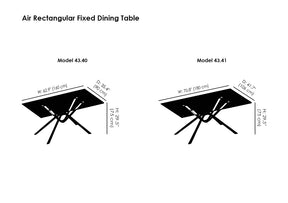 Air Rectangular Fixed Dining Table