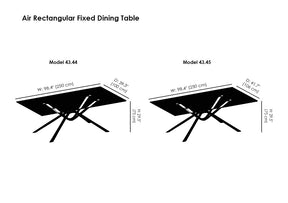 Air Rectangular Fixed Dining Table