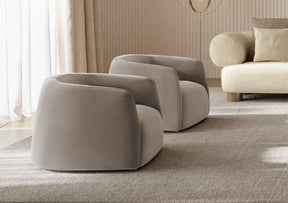 Kodi Swivel Armchair in Fjord Nordic Fabric (Quick Ship)