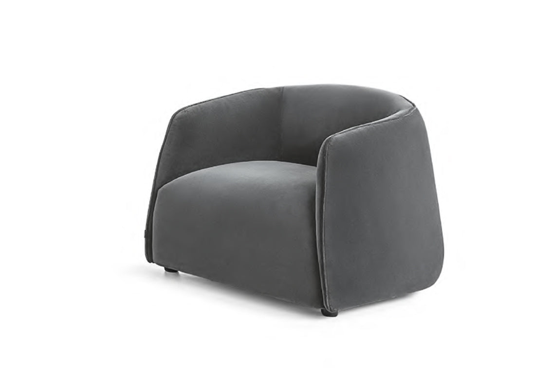 Kodi Swivel Armchair in Granite Nordic Fabric (Quick Ship)