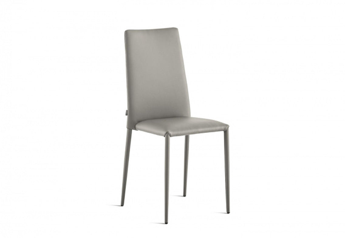 Malik Flex Gray Premium Eco Leather Dining Chair (Quick Ship)