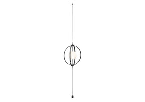 Papillon Ceiling-To-Floor Lamp With Matte Black Metal Frame (Quick Ship)