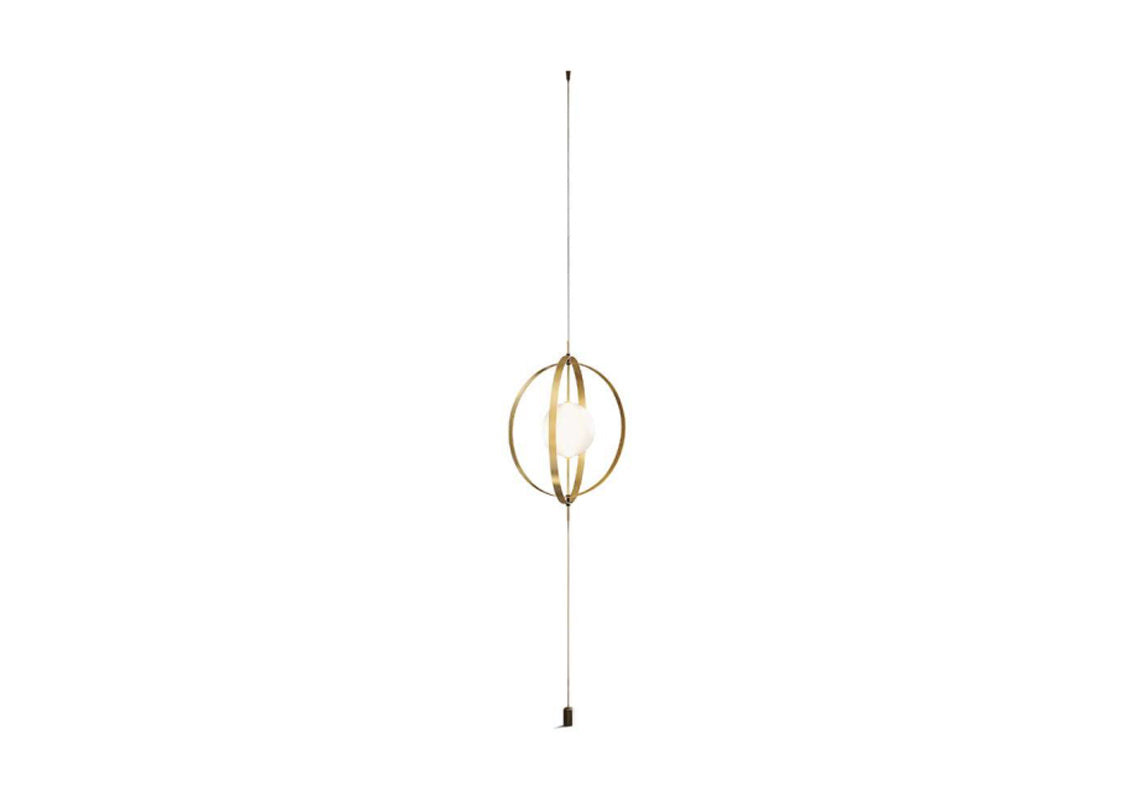 Papillon Ceiling-To-Floor Lamp With Gold Metal Frame (Quick Ship)