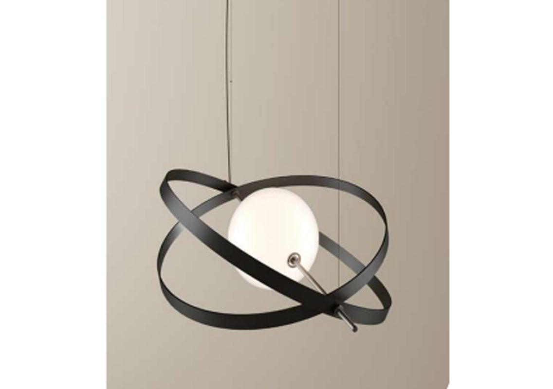 Papillon Pendant Lamp With Matte Black Metal Frame (Quick Ship)