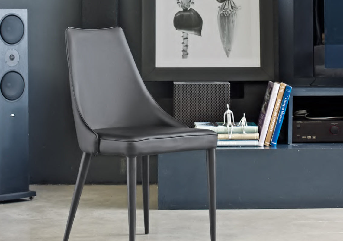 Clara Chair In Anthracite Premium Eco Leather (Quick Ship)