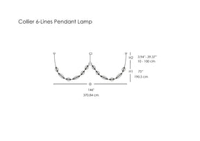 Collier 6-Line Pendant Lamp
