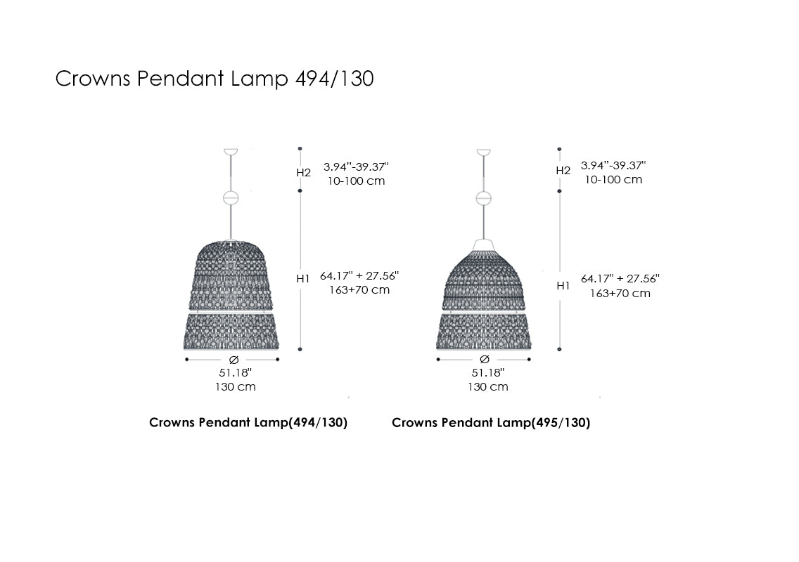 Crowns Pendant Lamp 494/130