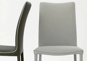 Nata Chair with High Backrest in Gray Premium Eco Leather (Quick Ship)