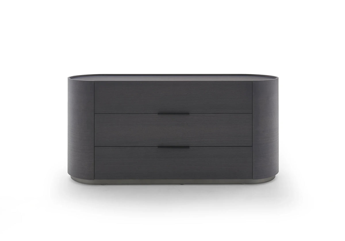 Dedalo Dresser With Plinth - Dark Gray Ash (Quick Ship)