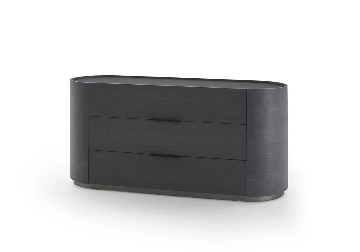 Dedalo Dresser With Plinth - Dark Gray Ash (Quick Ship)