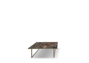 Icaro Coffee Table in Brown Emperador Marble/Bronze (Floor Model)