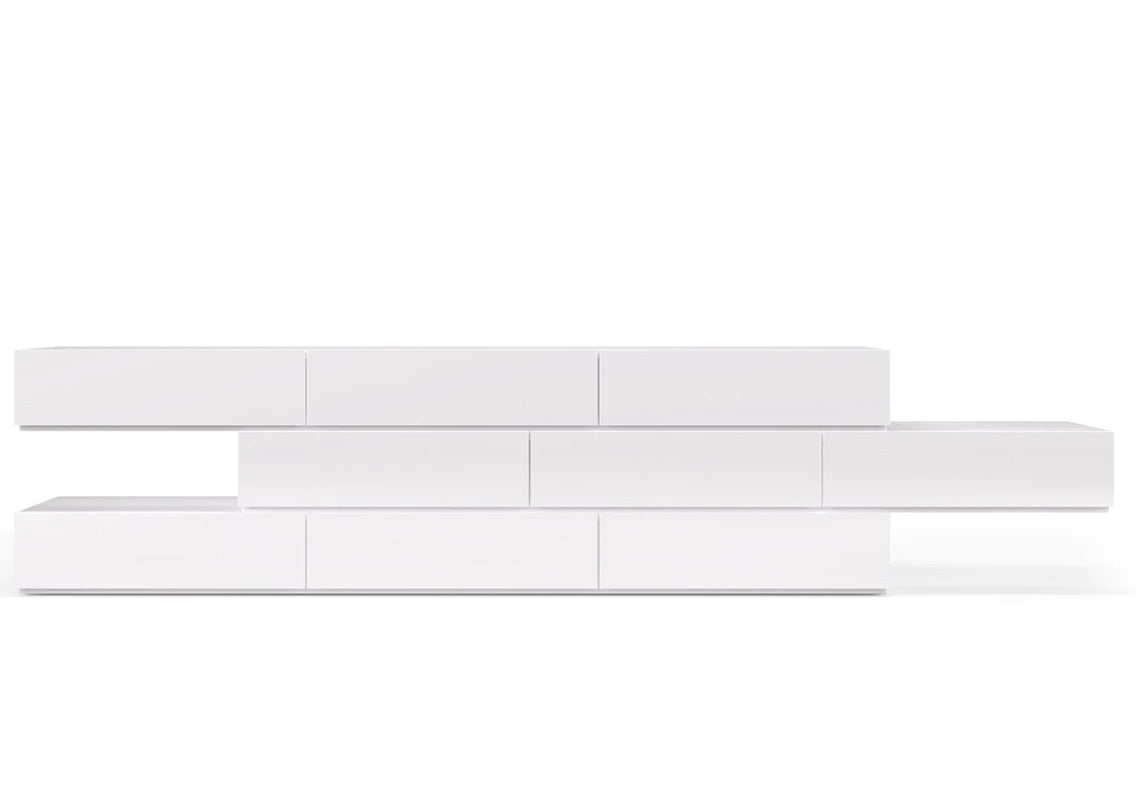 People 9-Drawer Dresser In White Matte Lacquer (Quick Ship)