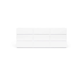 People 9-Drawer Dresser In White Matte Lacquer (Quick Ship)