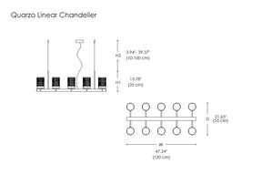 Quarzo Linear Chandelier