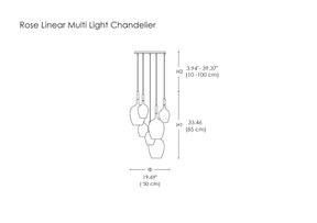 Rose Linear Multi Light Chandelier